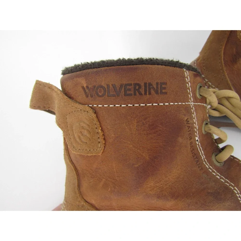 Wolverine Duck Boots Sz8 Brown Water Resistant Leather Side Zip Utility Gorpcore